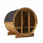 SaunaLife Model E8G Sauna Barrel Glass Front 1