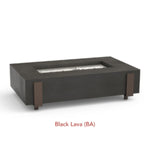 Fire Table Black Lava / Natural Gas American Fyre Designs 60" Iron Saddle Rectangular Gas Firetable 3