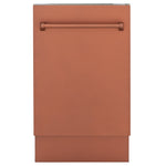 ZLINE 18 in. Top Control Tall Dishwasher in Copper with 3rd Rack 1