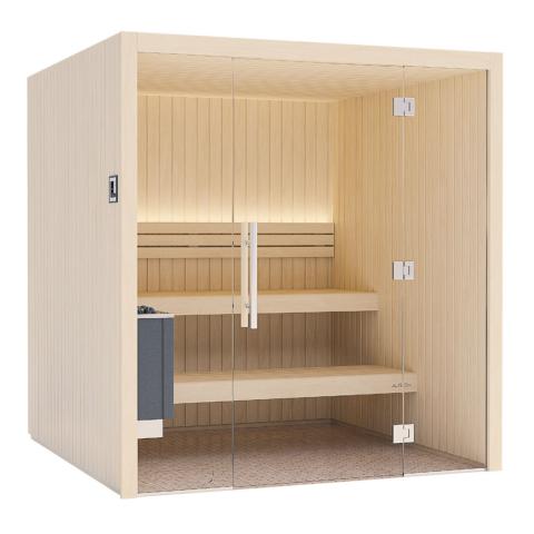 Auroom Emma Glass Cabin Sauna Kit 1