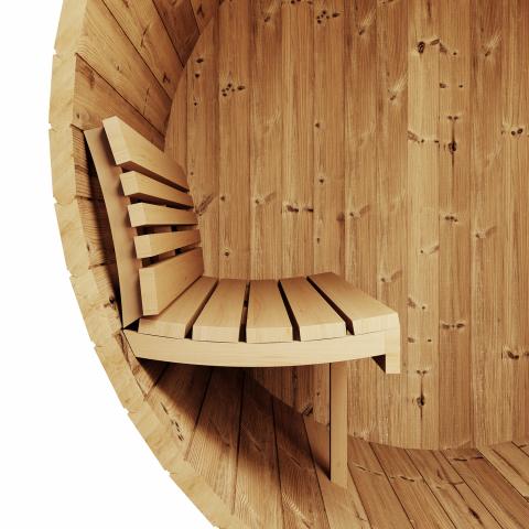 SaunaLife Model E8G Sauna Barrel Glass Front