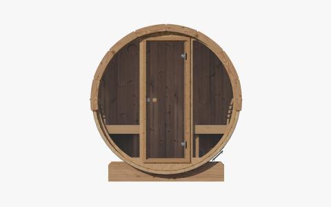 SaunaLife Model E8G Sauna Barrel Glass Front 4