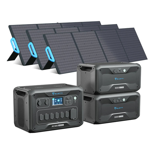 BLUETTI AC300 + 2*B300 + 3*PV200 | Solar Generator Kit 8
