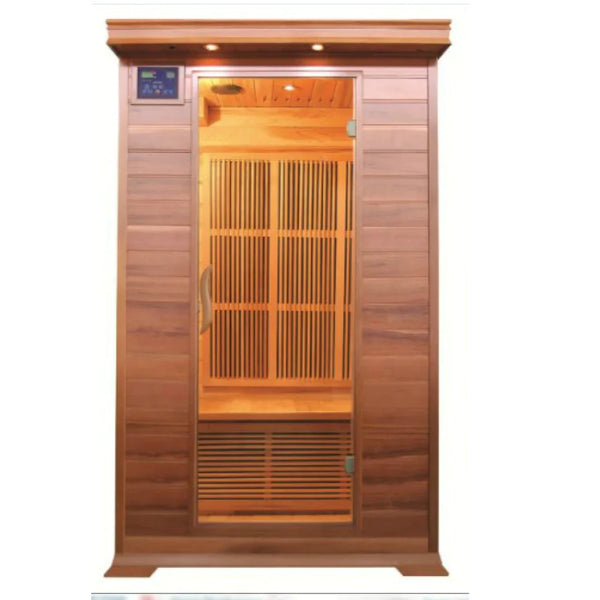 SunRay Cordova 2 Person Cedar Sauna with Carbon Heaters & Vertical Heater Panels 1