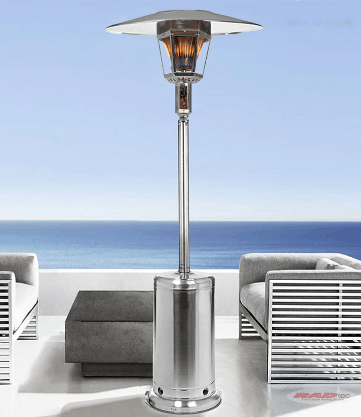 RADtec 96" Real Flame Natural Gas Patio Heater - Stainless Steel Finish 5