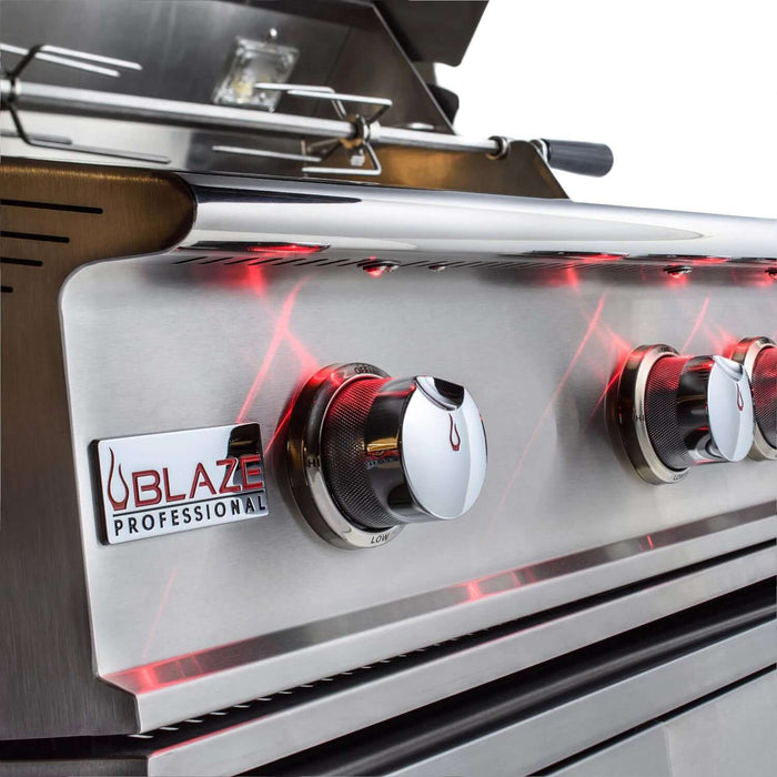 Blaze Professional LUX 44-Inch 4-Burner Built-In Natural Gas Grill With Rear Infrared Burner