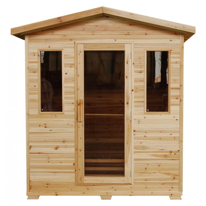 SunRay Cayenne 4 Person Outdoor Sauna with Ceramic Heaters