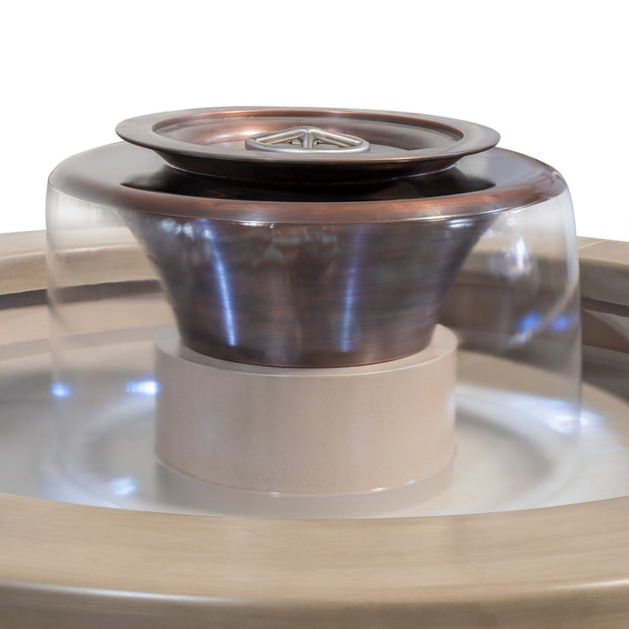 The Outdoor Plus Olympian Round 360° Copper Fire & Water Fountain