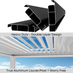 Bon Pergola Smart Louvered Pergola with Motorization & Lighting, Villa Pergola 16