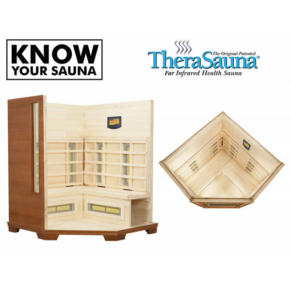 TheraSauna 3-Person Corner Infrared Sauna - Natural Finish 2