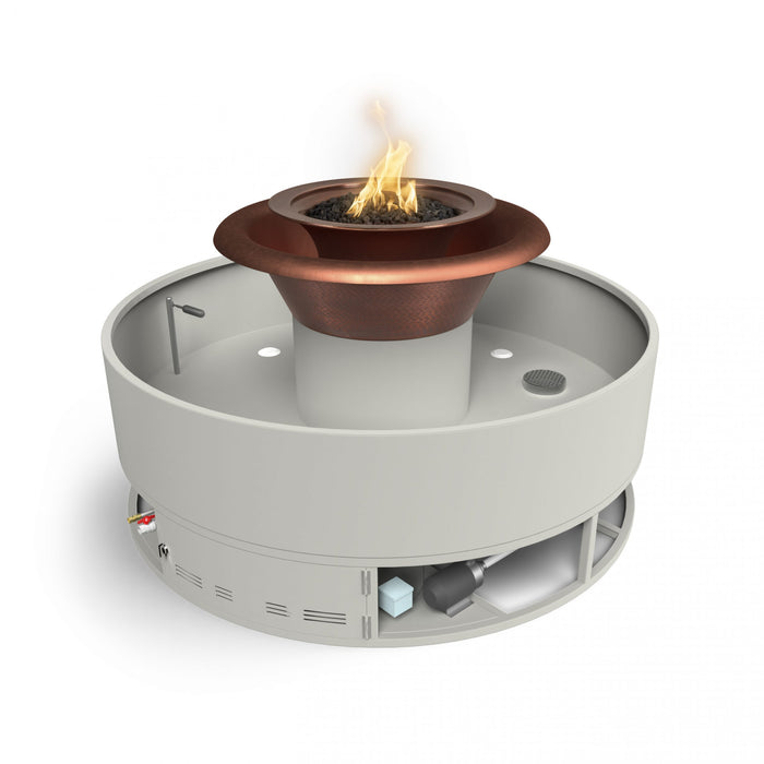 The Outdoor Plus Olympian Round 360° Copper Fire & Water Fountain