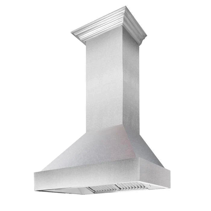 ZLINE 36" Kitchen Package with DuraSnow® Stainless Dual Fuel Range, Ducted Vent Range Hood and Tall Tub Dishwasher