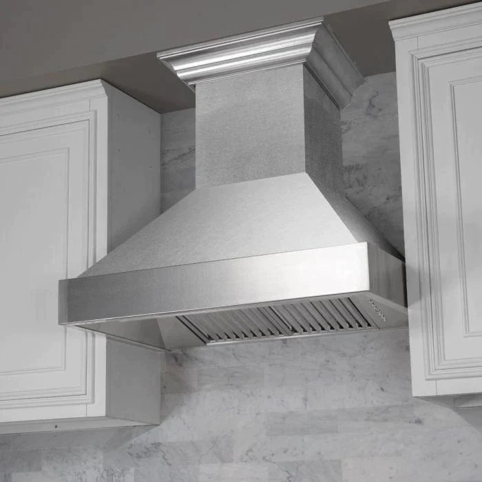 ZLINE 48" Kitchen Package with DuraSnow® Stainless Dual Fuel Range, Ducted Vent Range Hood and Dishwasher