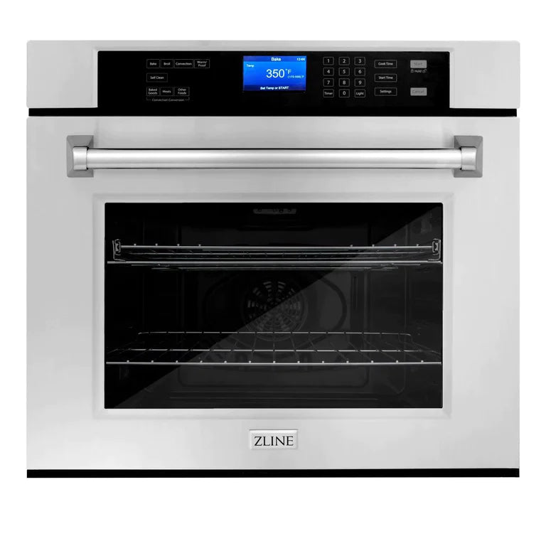ZLINE 30 in. Self-Cleaning Wall Oven and 24 in. Microwave Oven Appliance Package