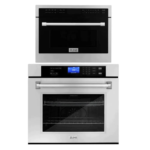 ZLINE 30 in. Self-Cleaning Wall Oven and 24 in. Microwave Oven Appliance Package 11