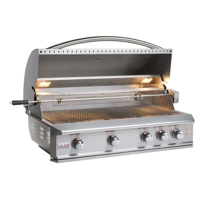Blaze Professional LUX 44-Inch 4-Burner Built-In Natural Gas Grill With Rear Infrared Burner