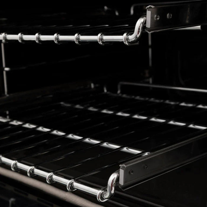 ZLINE Autograph Edition 60 in. 7.4 cu. ft. Gas Burner/Electric Oven Range in Stainless Steel with Matte Black Accents