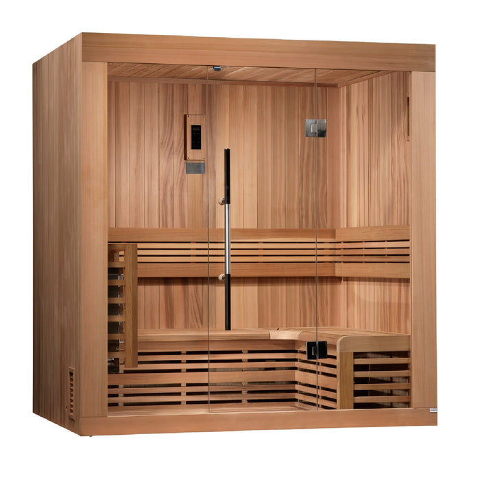Golden Designs "Copenhagen Edition" 3 Person Traditional Steam Sauna - Canadian Red Cedar