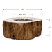 Elementi Manchester Fire Pit - 42 Inch Concrete Fire Table thumbnail image