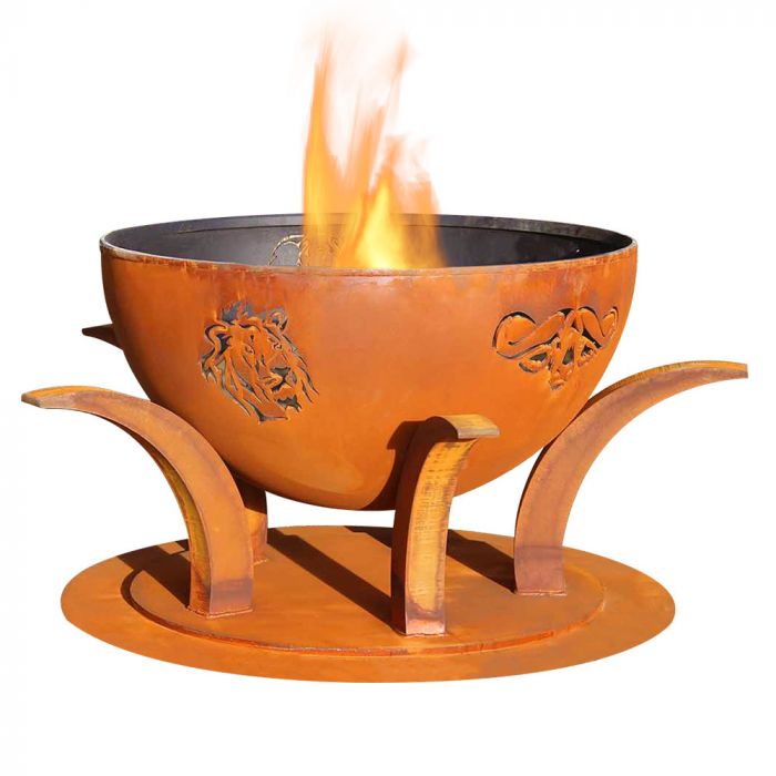 Fire Pit Art Africa's Big Five Wood Burning Fire Pit