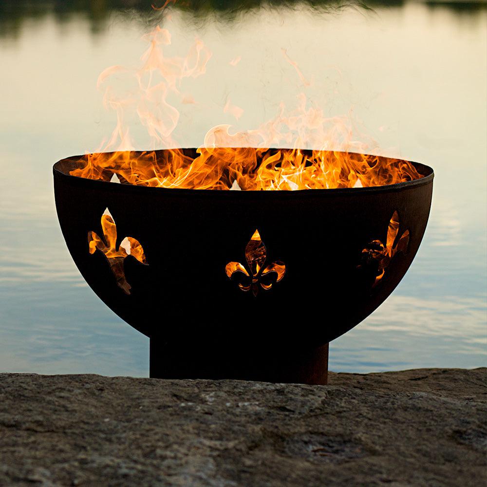 Fire Pit Art Fleur de Lis