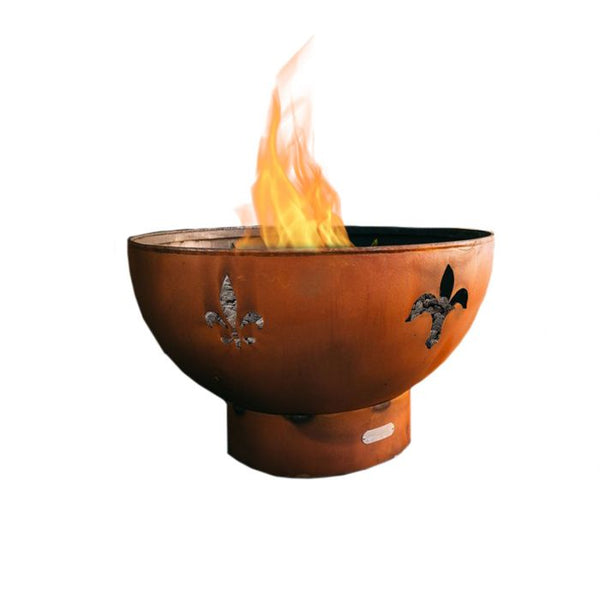 Fire Pit Art Fleur de Lis 23