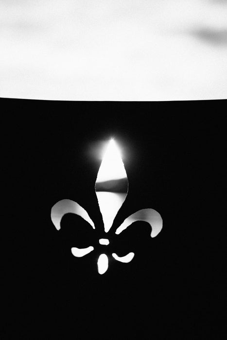 Fire Pit Art Fleur de Lis Wood Burning Fire Pit