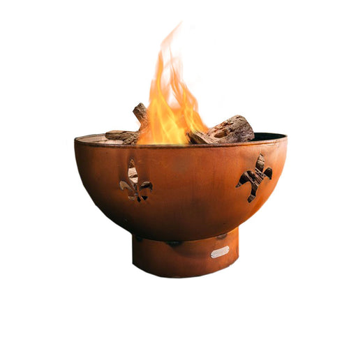 Fire Pit Art Fleur de Lis 1
