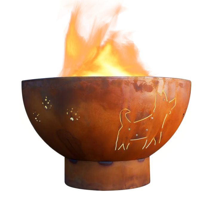 Fire Pit Art Funky Dog Wood Burning Fire Pit
