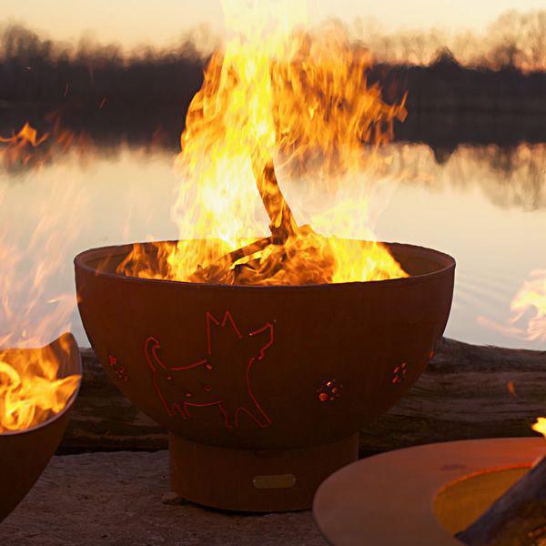 Fire Pit Art Funky Dog Wood Burning Fire Pit