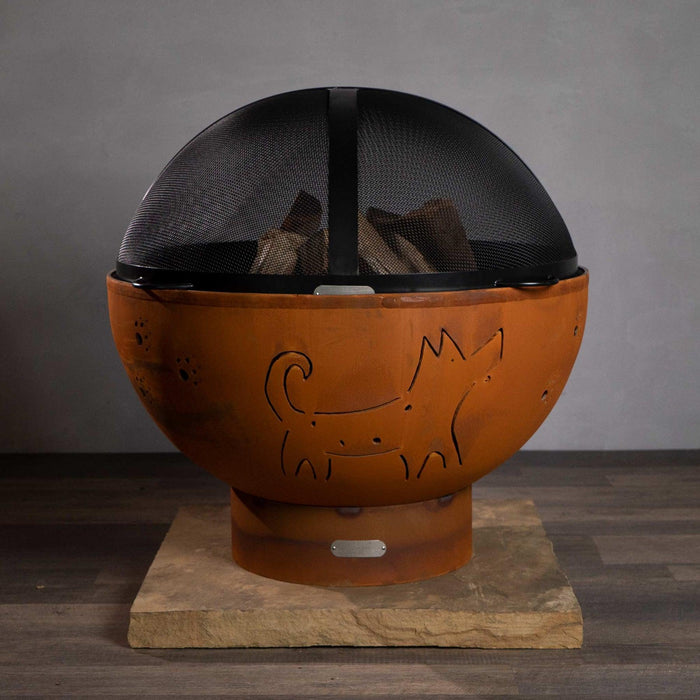 Fire Pit Art Funky Dog Wood Burning Fire Pit