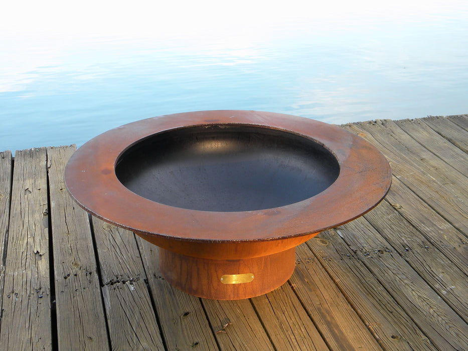 Fire Pit Art Saturn with Lid Wood Burning Fire Pit Table