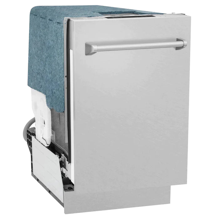 ZLINE 18 in. Top Control Dishwasher in DuraSnow® Stainless Steel with Stainless Steel Tub