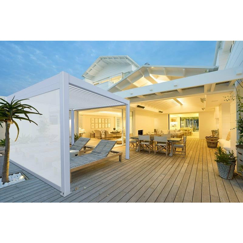 Bon Pergola Wind Resistant Side Shade/Screen, Manual / Motorized