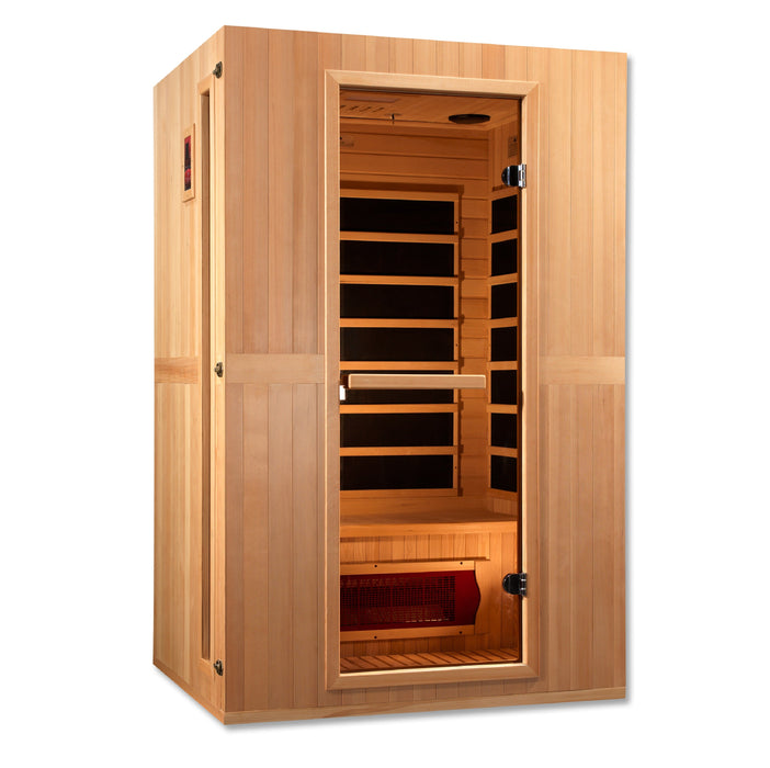 Maxxus "Serenity"  Dual Tech 2 person Low EMF FAR Infrared Sauna Canadian Hemlock
