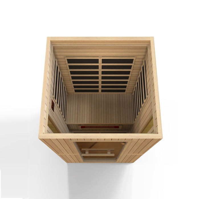 Maxxus "Serenity"  Dual Tech 2 person Low EMF FAR Infrared Sauna Canadian Hemlock