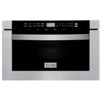 ZLINE 36" Kitchen Package with Stainless Steel Dual Fuel Range, Convertible Vent Range Hood and Microwave Drawer5