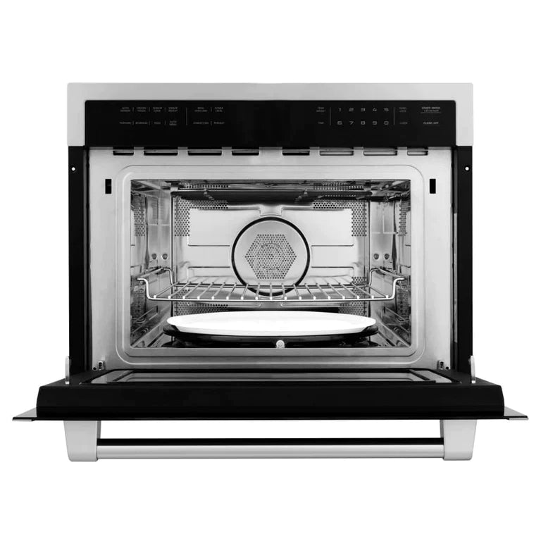 ZLINE 30 in. Self-Cleaning Wall Oven and 24 in. Microwave Oven Appliance Package 8