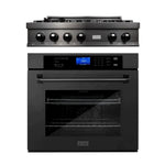 ZLINE Kitchen Package with 36" Black Stainless Steel Rangetop and 30" Single Wall Oven14