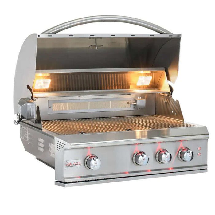 Blaze Professional LUX 34-Inch 3-Burner Built-In Grill With Rear Infrared Burner