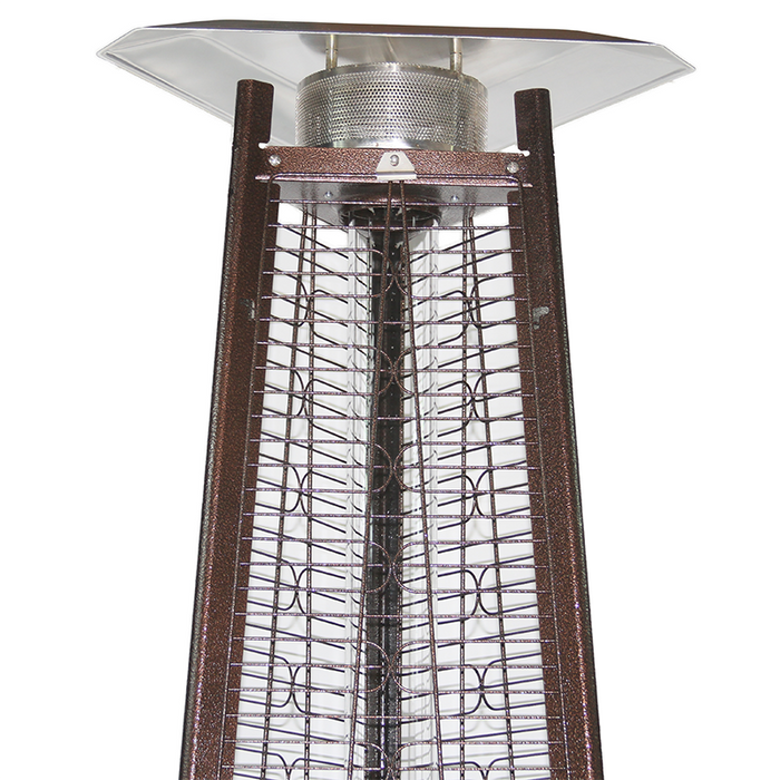 RADtec 93" Pyramid Flame Propane Patio Heater - Antique Bronze Finish