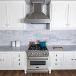 ZLINE Kitchen Package with Stainless Steel Dual Fuel Range with DuraSnow® Door and Convertible Vent Range Hood4