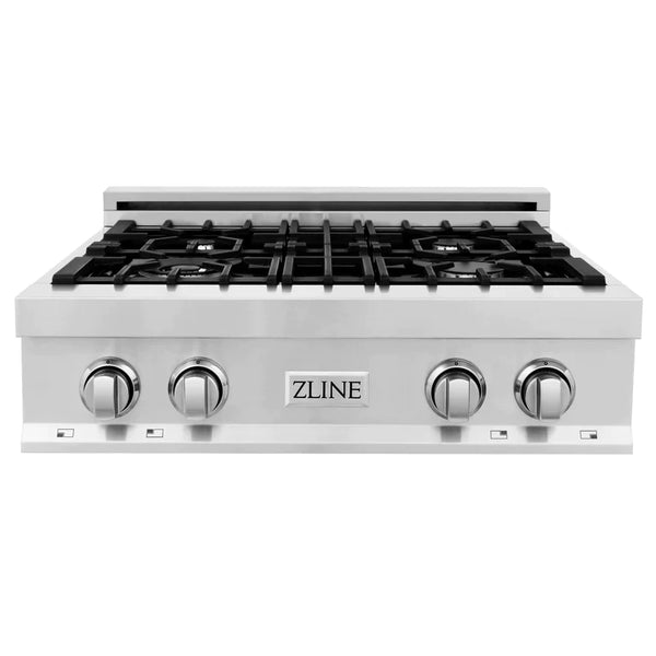ZLINE Kitchen Package with Stainless Steel Rangetop and Double Wall Oven 2