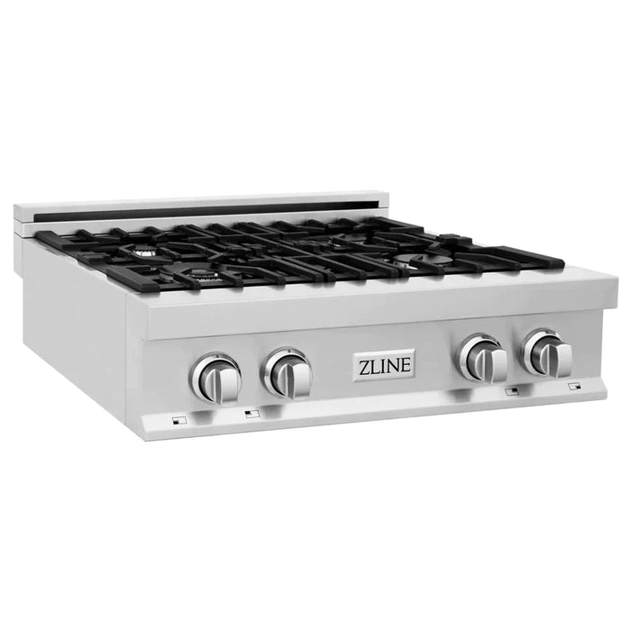 ZLINE Kitchen Package with Stainless Steel Rangetop and Double Wall Oven