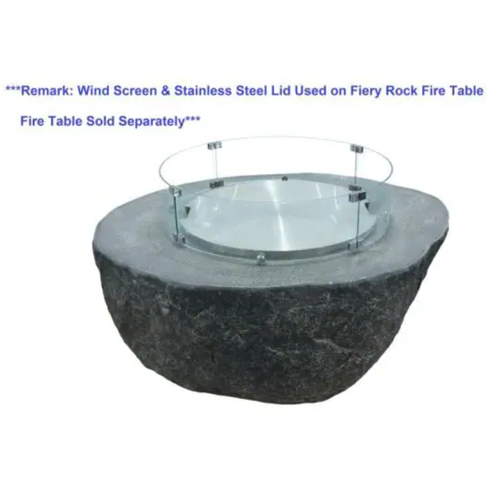 Elementi - Stainless Steel Lid Accessory for Metropolis, Columbia, Boulder, and Manchester Fire Tables