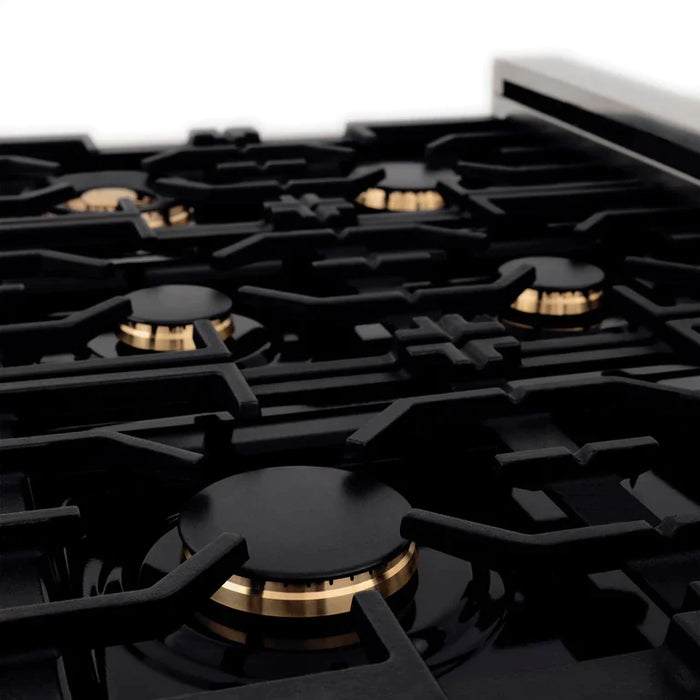 ZLINE Autograph Edition 48 in. 6.0 cu. ft. Range, Gas Stove/Electric Oven in DuraSnow® with White Matte Door, Matte Black Accents