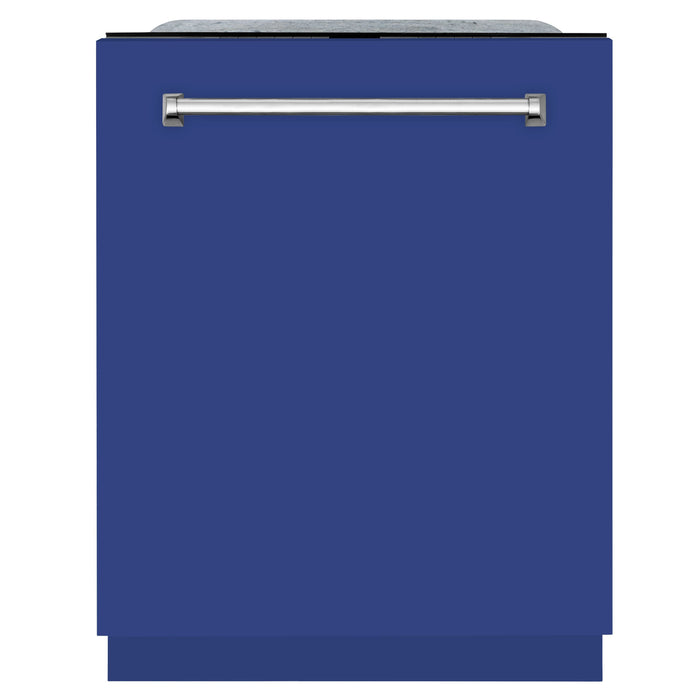 ZLINE 24 In. Monument Series 3rd Rack Top Touch Control Dishwasher in Blue Matte, 45dBa