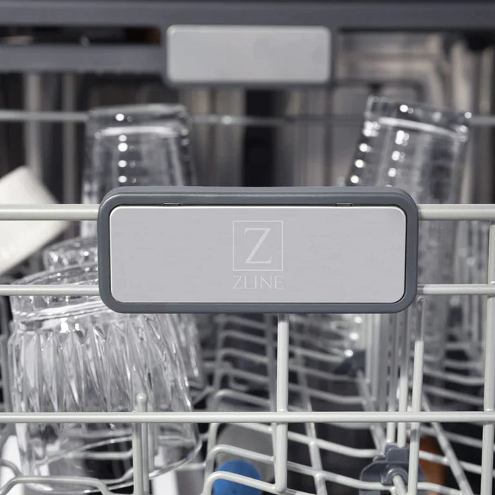 ZLINE 24 In. Monument Series 3rd Rack Top Touch Control Dishwasher in DuraSnow® Stainless Steel, 45dBa