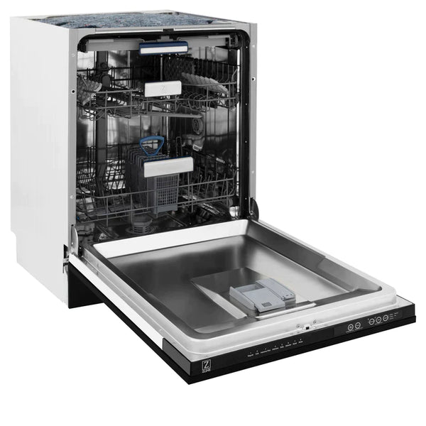 ZLINE Kitchen Package with Black Stainless Steel Refrigeration, 30" Rangetop, 30" Range Hood, 30" Single Wall Oven, and 24" Tall Tub Dishwasher 10