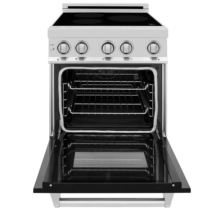 ZLINE 24 Inch Induction Range with a 3 Element Stove and Electric Oven in Black Matte